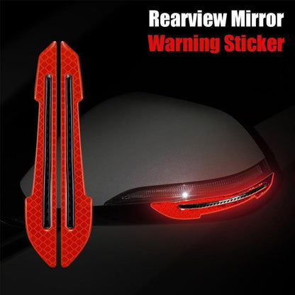 2Pcs/set, Car Rearview Mirror Reflective Sticker, Safety Warning Reflective Sticker, Car Rearview Mirror Decorative Strip