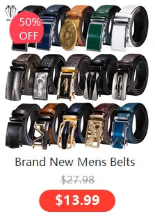 60 Kinds Metal Mens Relacement Belt Buckles Button Sliding Buckle Without Belt Black Gold Blue for 3.5 cm Ratchet Belts ONLY