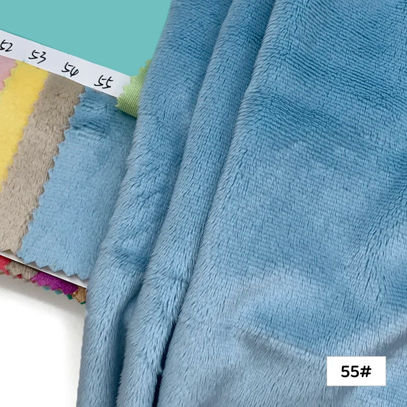 45x50cm 34~66# Plush Fabric For Sewing 5mm Pile Length 100 Polyester Hair Material For Popular Cotton Dolls DIY Handmade Fabric