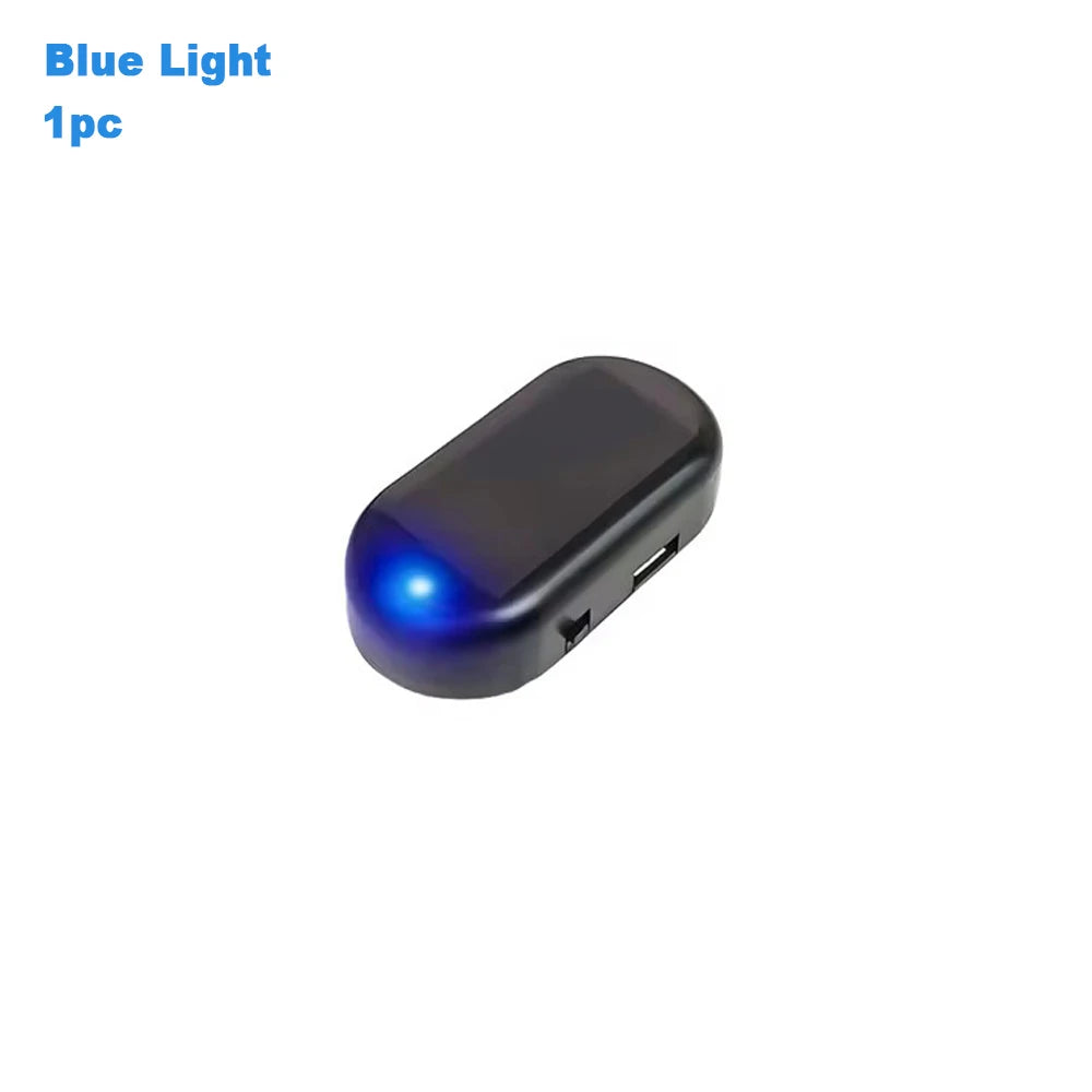Solar Powered Car Fake Security Light Simulated Dummy Alarm Wireless Warning Anti-Theft Caution Lamp LED Flashing Imitation