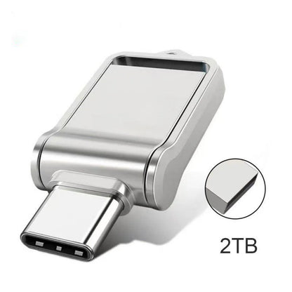 Mini 2TB Flash Drive USB 3.2 Fast Type C Pen Drive Memory Stick High Speed Data 512GB For Computers Phone PC Fast U Disk