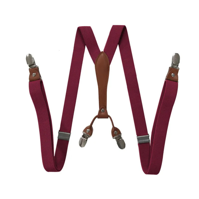 35/25/20mm Wide Men's Suspenders High Elastic Adjustable 4 Strong Clips Heavy Duty X-Back Trousers Braces