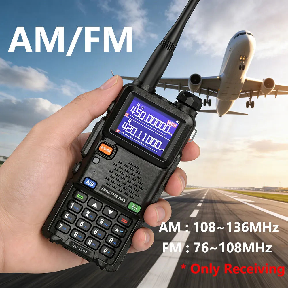 Baofeng UV-5RM Walkie Talkie Long Range Wireless Copy Frequency Two Way Radio Type-C Charger Upgraded UV 5R Full Band Transceiver