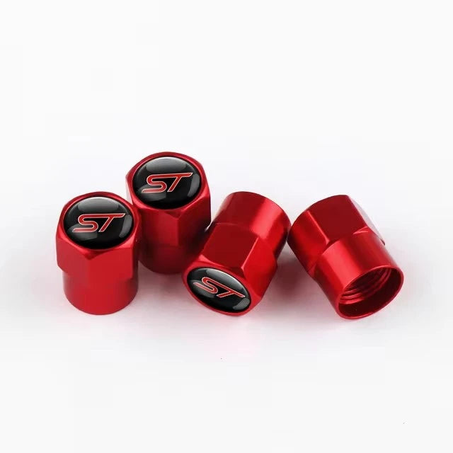 4Pcs/set High Quality Car Valve Caps Stem Case Covers For ST Line Accessories Wheel Valve Dust Caps Tyre Rim Stem Cover For Ford