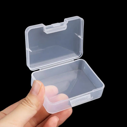 Various Shapes Plastic Transparent Storage Box, Small Items Sundries Organizer Case, Jewelry Earrings Rings Beads Container Tools