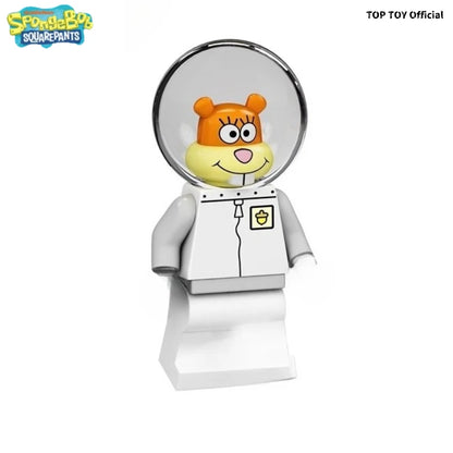 SpongeBob SquarePants Big Star Krabby Patty Burger King Anime People Cartoon Anime Small Particle People Assembly Toy Model Gift