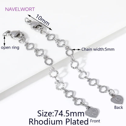 1/3/5Pcs/lot, 18K Gold Plated Round Extension Chain For Jewelry Making, Brass Extended Tail Chain, DIY Necklace Accessories