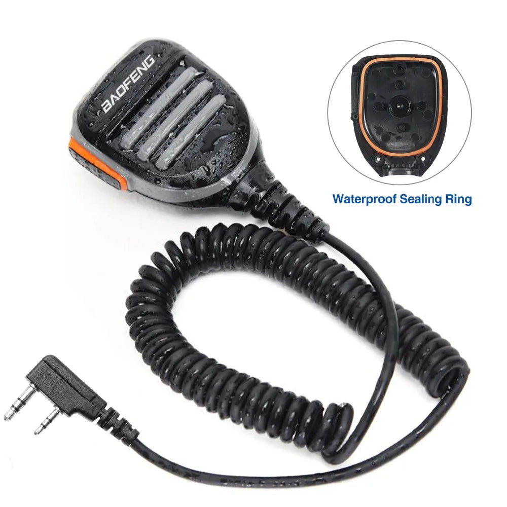 BaoFeng Walkie Talkie BF-780 2 Pin PTT Speaker Mic for Quansheng UV-K5 K6 Baofeng UV-5R BF-888S UV-5RH 21 17 PRO HAM Radio