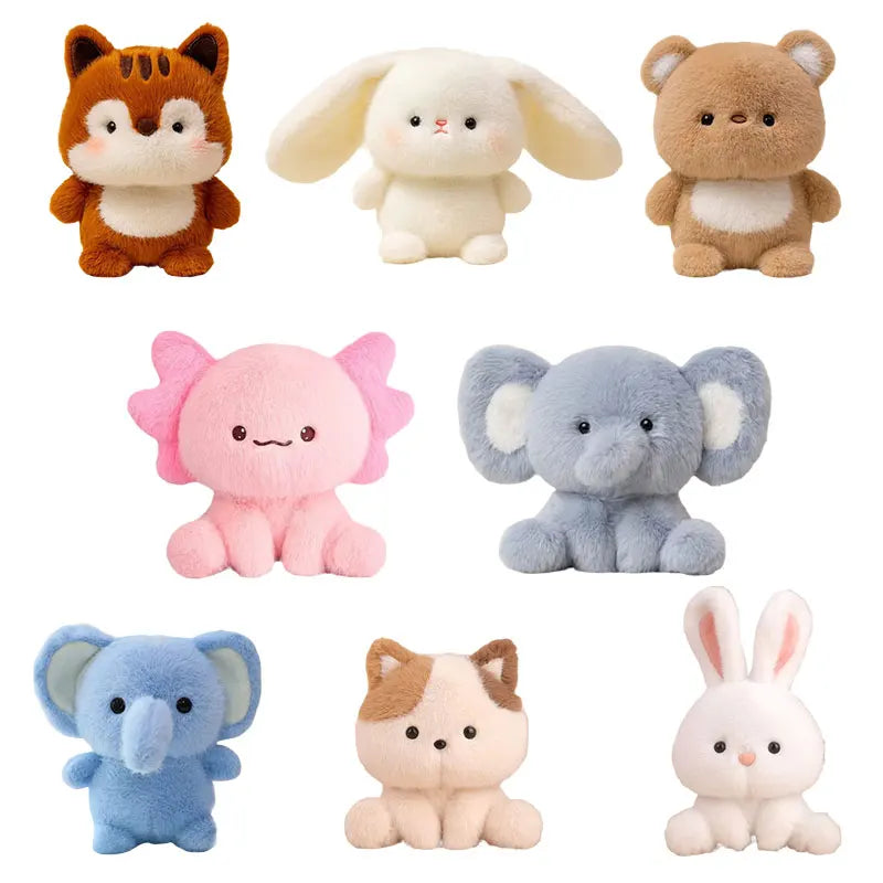 Comfort Plush Toy Rabbit Cat Elephant Doll Small Ornaments Doll New Kawaii Soft Animal Series Plush Toy Birth Gift Home Decor