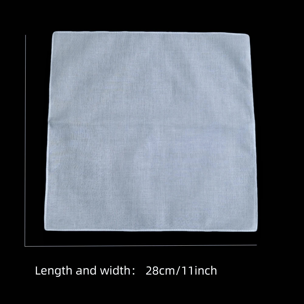 10pcs, 100% Cotton White Handkerchiefs Square, Super Soft Washable Hanky, Chest Towel, Pocket Square Hanky, DIY Accessories, 28x28cm