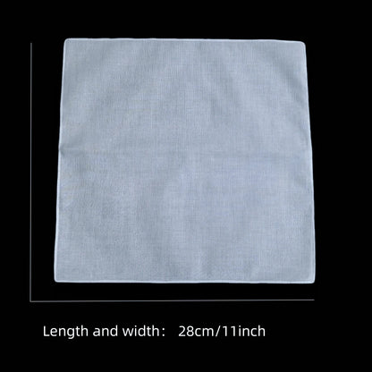 10pcs, 100% Cotton White Handkerchiefs Square, Super Soft Washable Hanky, Chest Towel, Pocket Square Hanky, DIY Accessories, 28x28cm