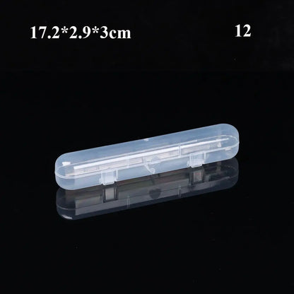 Various Shapes Plastic Transparent Storage Box, Small Items Sundries Organizer Case, Jewelry Earrings Rings Beads Container Tools