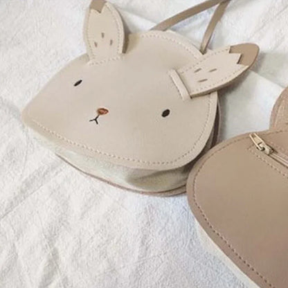 Cute Korean Cartoon PU Kids Crossbody Bags for Toddler Girls Bunny Messenger Bag Kawaii Baby Children's Small Handbags Gifts