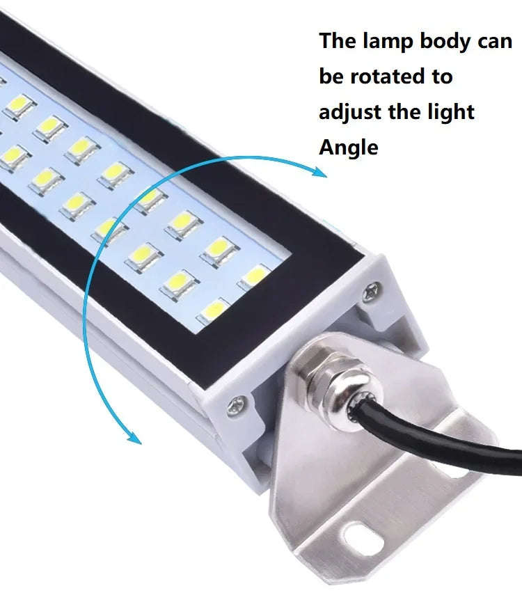 AC100-230V Workshop Lathe Working Lights Industrial CNC Machine Tool Work Light Waterproof Sewing Lighting Aluminum Alloy Lamps