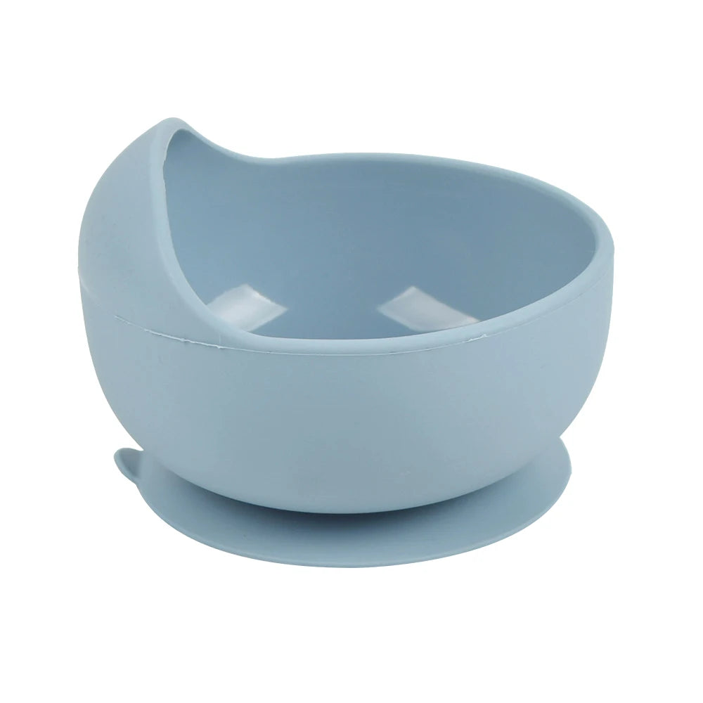 28Colors Baby Silicone Suction Bowls for Kids Waterproof Baby Feeding Tableware Spoon Children Dishes Kitchenware Infant Plates