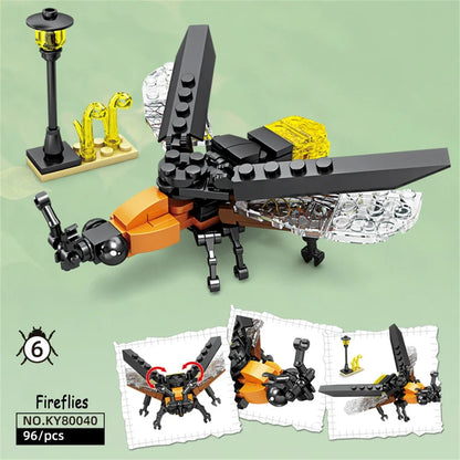 Ladybug Insects Building Blocks Toys Set - Long-Lasting Play for Kids, Great Collectible Models Dragonfly Mantis Housefly & More