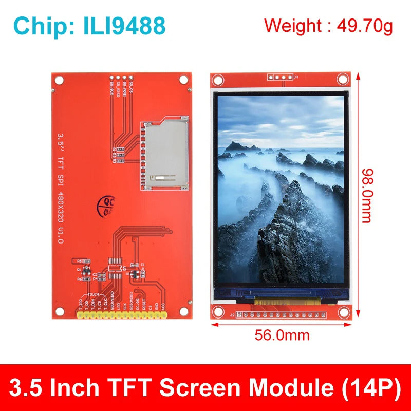 TFT Display, 0.96/1.3/1.44/1.8/2.4/2.8/3.5 Inch TFT Full Color Screen LCD Module, ST7735 ILI9341 Driver Interface SPI for Arduino