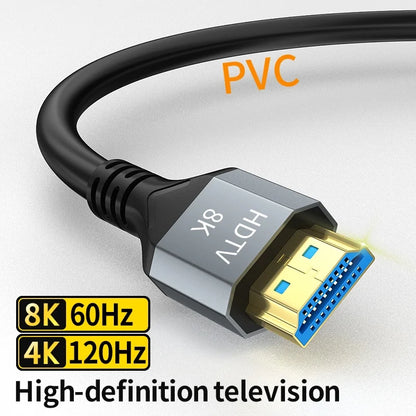8K HDMI Cable, High Speed Hdmi Cables, Braided Nylon & Gold Connectors, HDMI2.1 4K @ 120Hz 8K@60Hz for Laptop PS5 Xbox HDTV