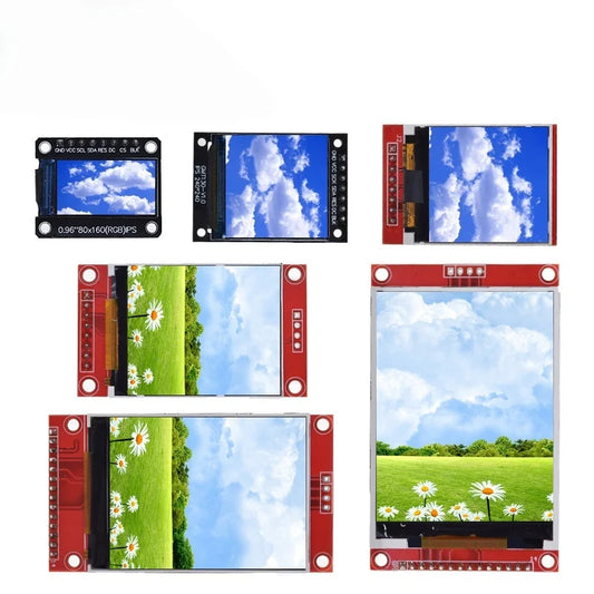 TFT Display 0.96/1.44/1.8/2.4/2.8/3.5 Inch TFT Full Color Screen LCD Module ST7735 ILI9341 Driver Interface SPI for Arduino XCW