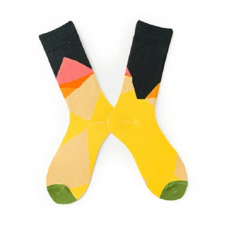 New cotton socks high-quality men's and women's British style casual Harajuku fashion novelty literary couple sexy socks