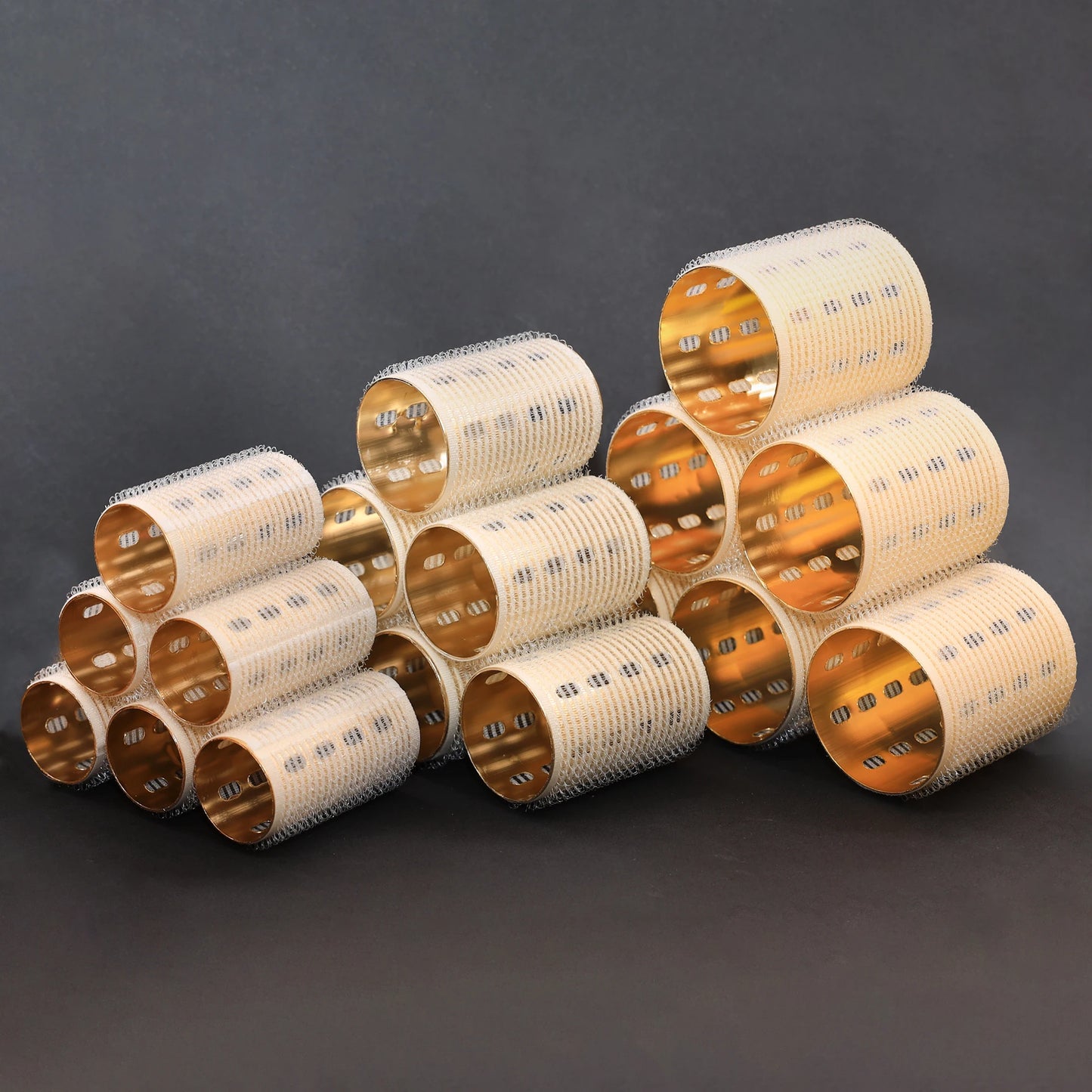 6pcs Ceramic Thermal Hair Rollers Aluminium Core Fast Heating Self Gripping Air Bang Magic Sleep Curlers Light 60mm White 1943