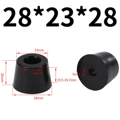 Black Rubber Bumper Furniture Pad Feet Leg Pads Tile Floor Protectors Table Leg Cover With Washers