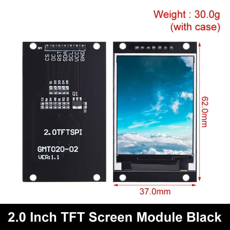 TZT 1.77/2.0/2.4/2.8 Inch TFT Color Screen LCD Display Module Drive ST7735 ST7789 Interface SPI 128*128 240*320