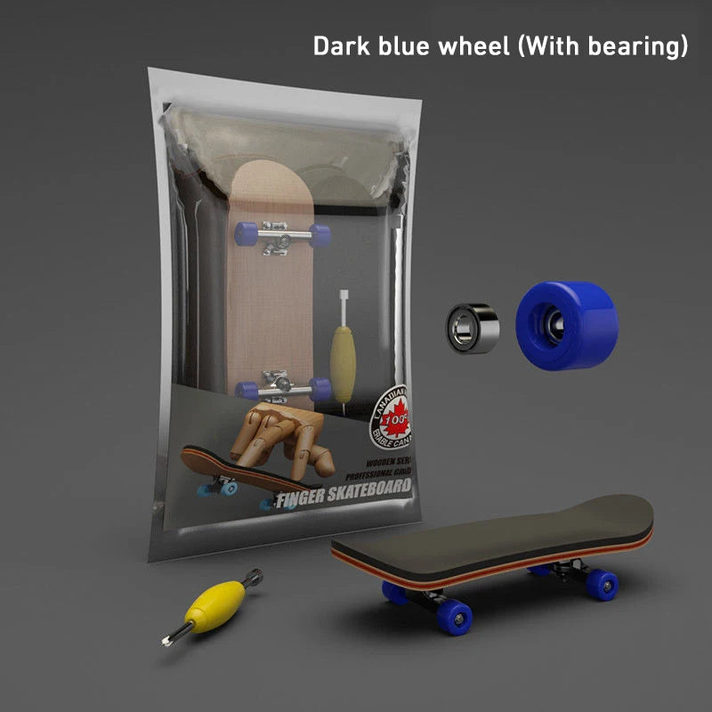 Puzzle Toy Finger Skateboard Maple Wood Fingerboard Hobbies Novelty Anti Stress Sensory Toys For Boy Mini Funny Cute Skate Gift