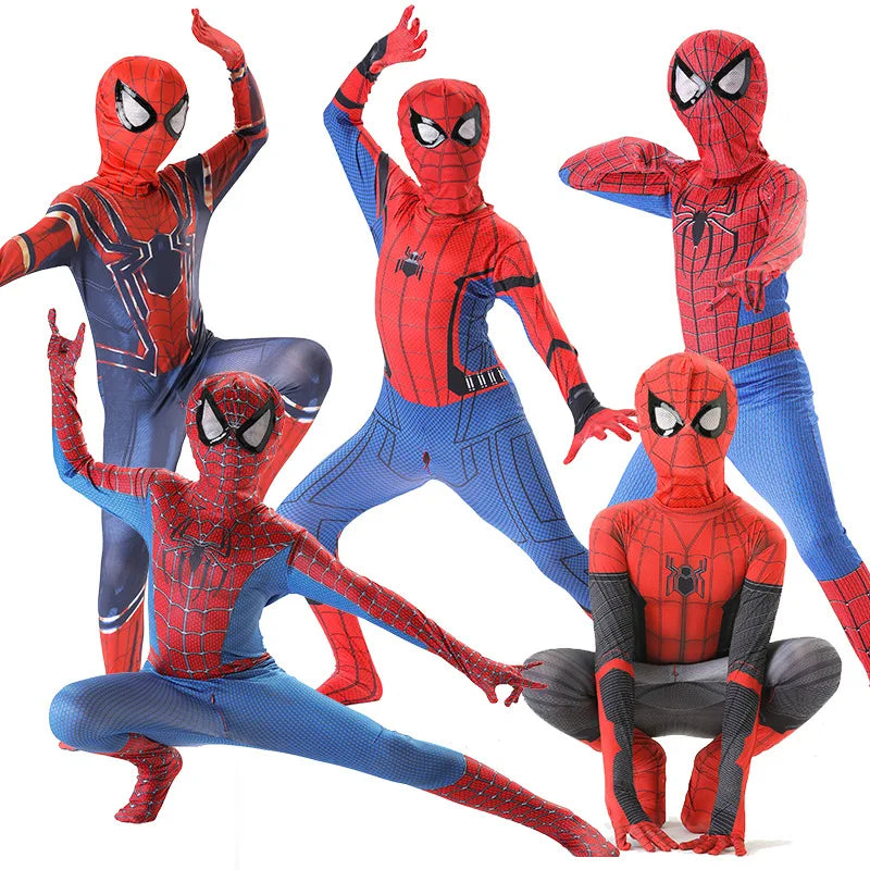 Disfraz de Cosplay de Spider-Man, Traje de Spandex de Cuerpo Completo, Mono de Licra para Adulto, Disfraz de Halloween, Carnaval, Fiesta, Ropa