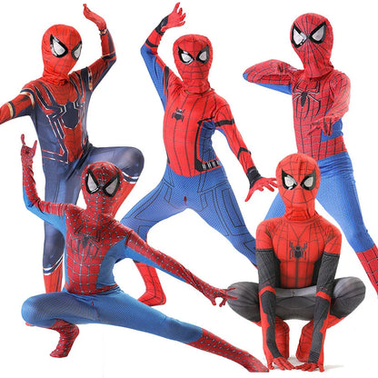 Disfraz de Cosplay de Spider-Man, Traje de Spandex de Cuerpo Completo, Mono de Licra para Adulto, Disfraz de Halloween, Carnaval, Fiesta, Ropa