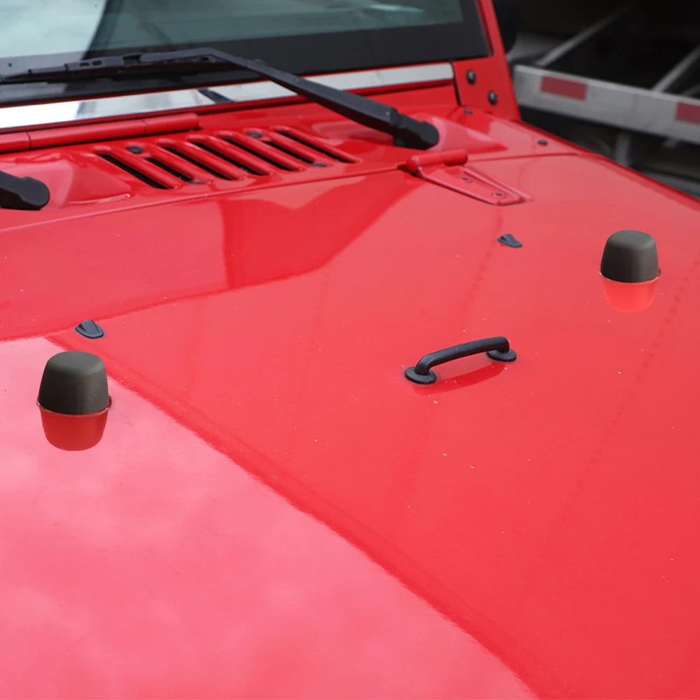 Car Hood Handle Bracket Rubber Cushion Bump Rest Stop Bonnet for Jeep Wrangler TJ 1997-2006 JK 2007-2018 Exterior Accessories