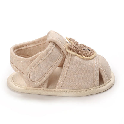 Cute Bear Soft Sole Comfortable Sandals for Infants and Toddlers, Baotou Anti Kick First Step Shoes 0-18 Months