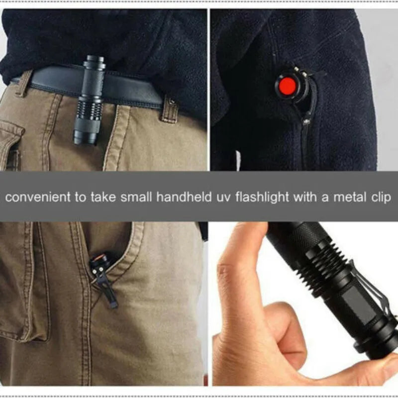 UV Flashlight Black Light Powerful Small Blacklight Flashlight UV Light Mini Black Light Flashlight Detector Light for Pet Urine