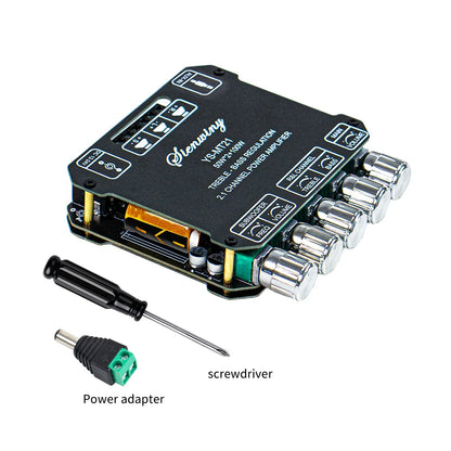 2.1 Channel Bluetooth 5.0 Subwoofer Amplifier Board 50W x 2 + 100W Power Audio Stereo Amplifier Board Bass AMP AUX