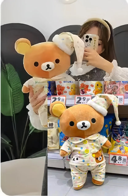 Hot Sale Anime Rilakkuma Expansion Wallet Purse Cartoon Bear Face Small Short Wallets Girls Cute Purses Money Clips Bag Toy gift