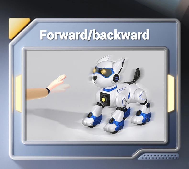 Funny RC Robot Electronic Dog Stunt Dog Voice Command Programmable Touch-sense Music Song Robot Dog for Boy Girls Children Toys