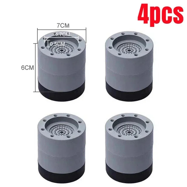 4Pcs, Anti Vibration Feet Pads, Rubber Legs, Slipstop, Silent Skid Raiser Mat for Washing Machine, Support Dampers, Stand Accessories