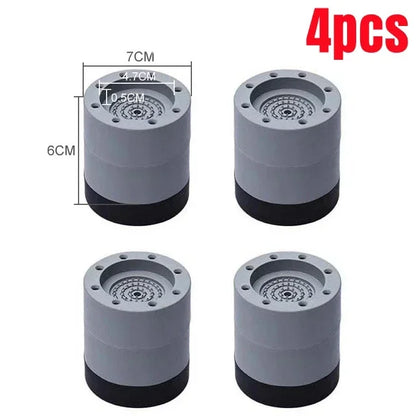 4Pcs, Anti Vibration Feet Pads, Rubber Legs, Slipstop, Silent Skid Raiser Mat for Washing Machine, Support Dampers, Stand Accessories