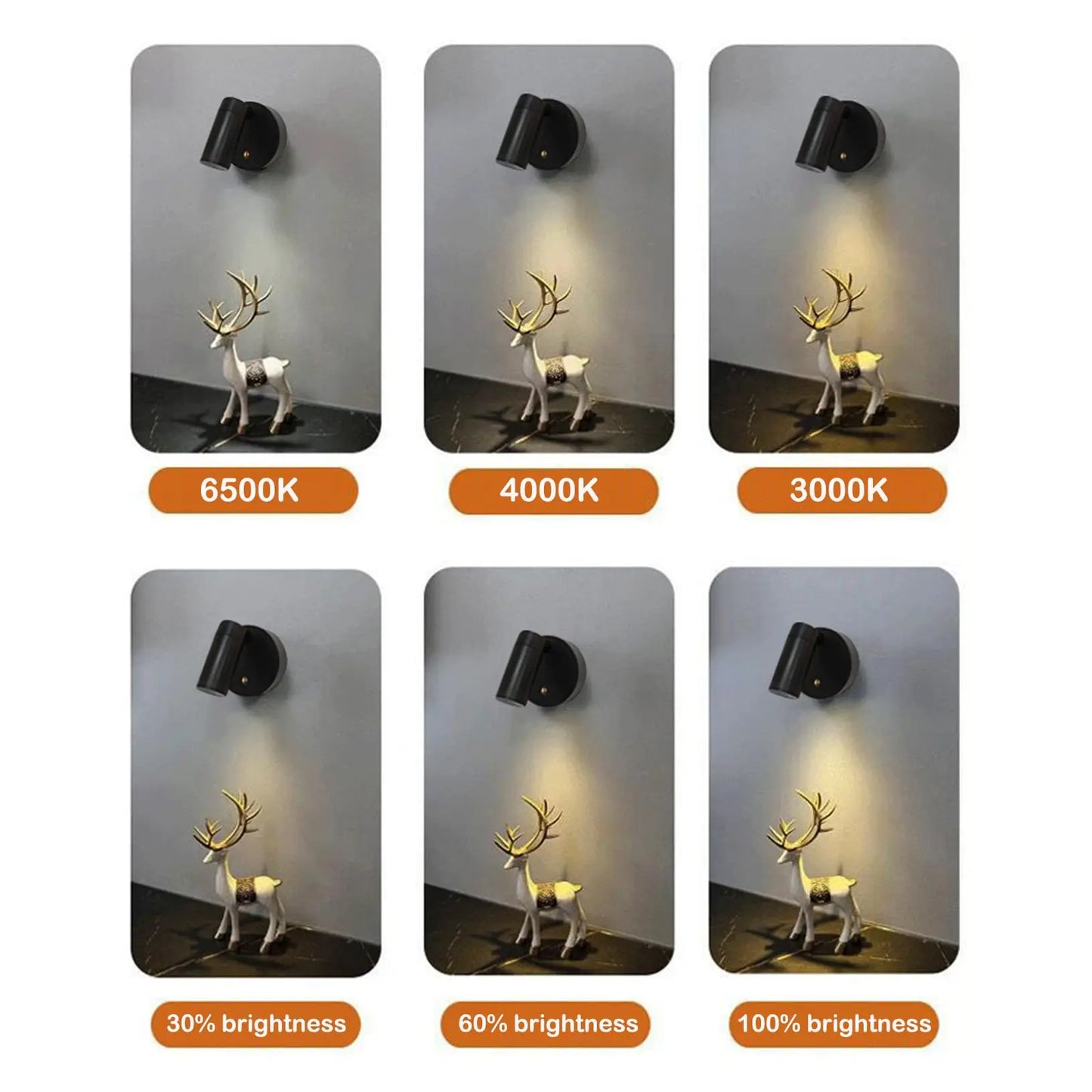 Battery Operated Spotlights, Indoor LED Wireless Spotlight, Indoor 13 Color Uplights with Rotatable Light Head, Stick-on Wall Hallway