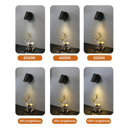 Battery Operated Spotlights, Indoor LED Wireless Spotlight, Indoor 13 Color Uplights with Rotatable Light Head, Stick-on Wall Hallway