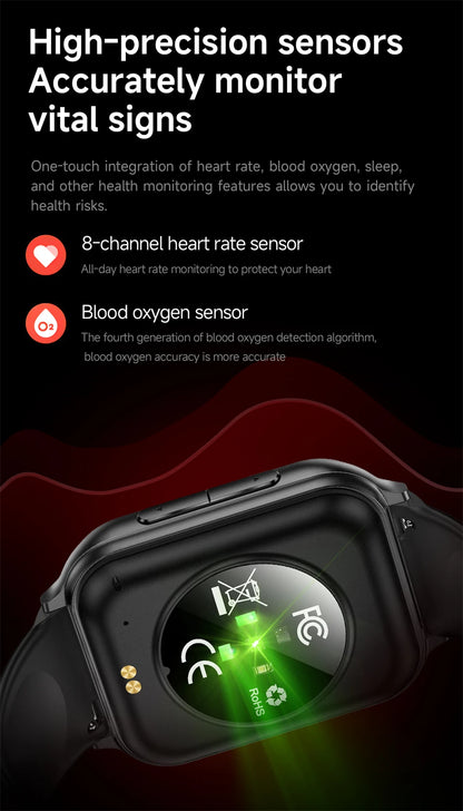 2026 New Bip 6 Pro Smart Watch Men Women Outdoor Sports Fitness Heart Rate GPS Track Bluetooth Call IP68 Waterproof Smartwatches