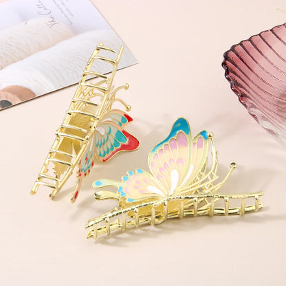 10cm Metal Butterfly Hair Claw Clip Fashion Shark Hair Clip for Women Girls Hair Accessories