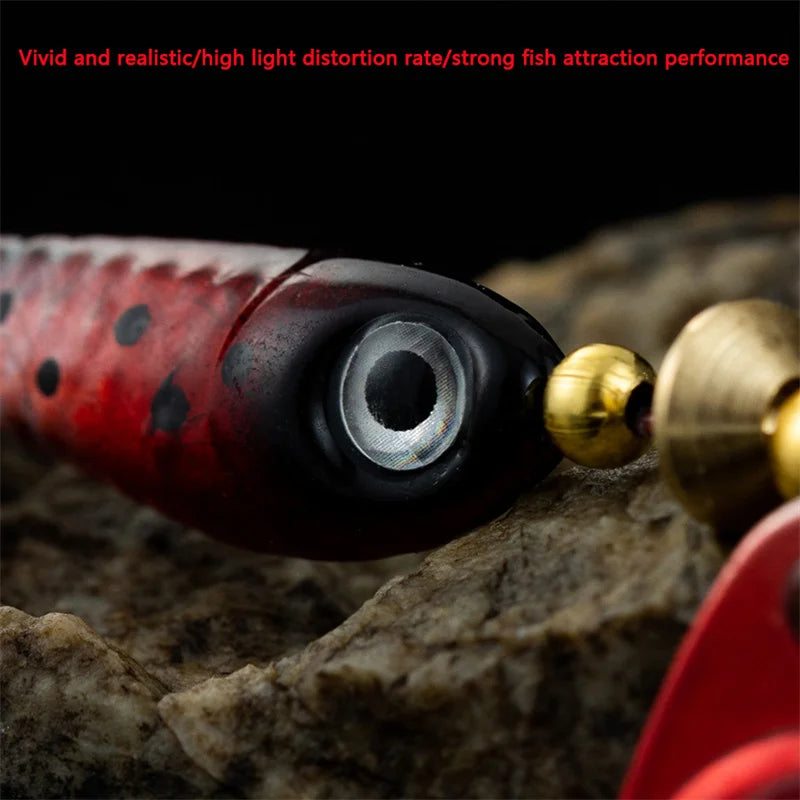 Rotating Metal Spinner Fishing Lures 9.1g 7cm Rotating Sequin Artificial Hard Baits Crap Bass Pike Treble Hook Fishing Tackle