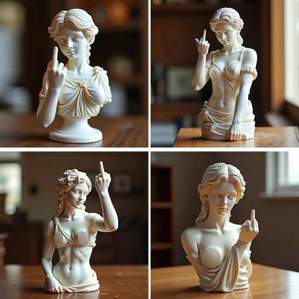 Statue Of Vienna Goddess Funny Goddess Statue 3D Resin Craft Ornaments Unique Design Cultural Symbol Office Home Decoration