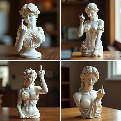 Statue Of Vienna Goddess Funny Goddess Statue 3D Resin Craft Ornaments Unique Design Cultural Symbol Office Home Decoration