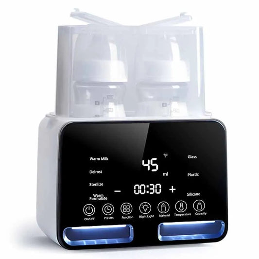 Baby Bottle Warmer Sterilizer, Multifunction Fast Milk Bottle Warmers with Timer Accurate Temperature Control, Newborn Accessories