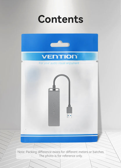 USB Hub, High Speed 4 Ports, Multi USB 3.0 to USB 3.0 Hub Splitter Adapter for MacBook Pro iPad Pro Xiaomi Lenovo USB Hub, VENTION