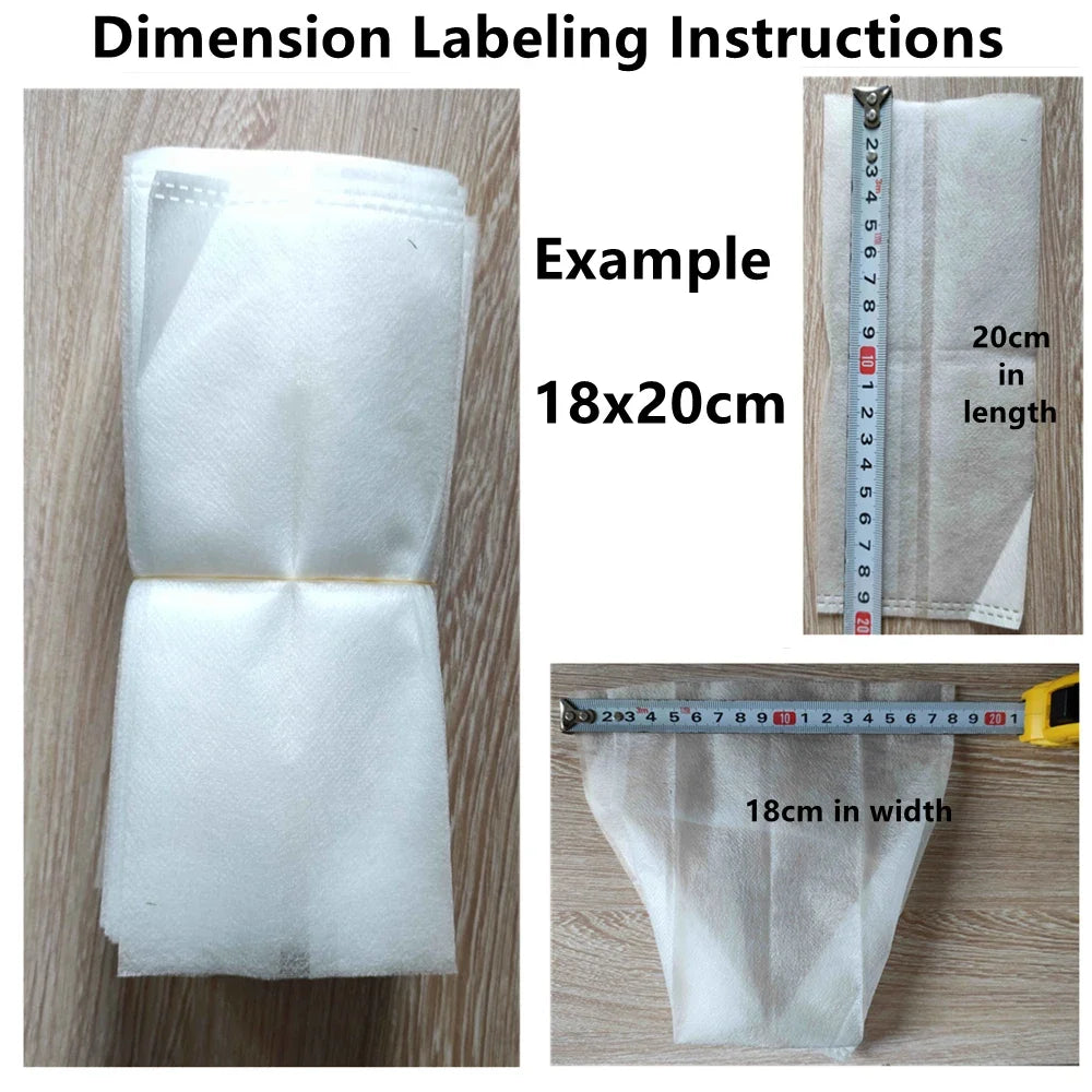 Seedling Bags 50 Pack Degradable Non-Woven Nursery Bags Fabric Seedling Grow Bags Plant Pouch for Garden Agricultural Supply