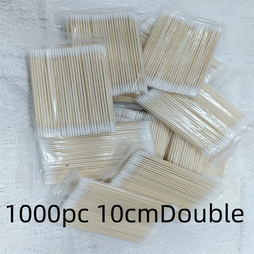 100/300/500/700/900Pcs Double-Tipped Cotton Swabs, for Tattooed Eyebrows, Beauty Makeup Tools for Wiping, Nail Polish Wiping