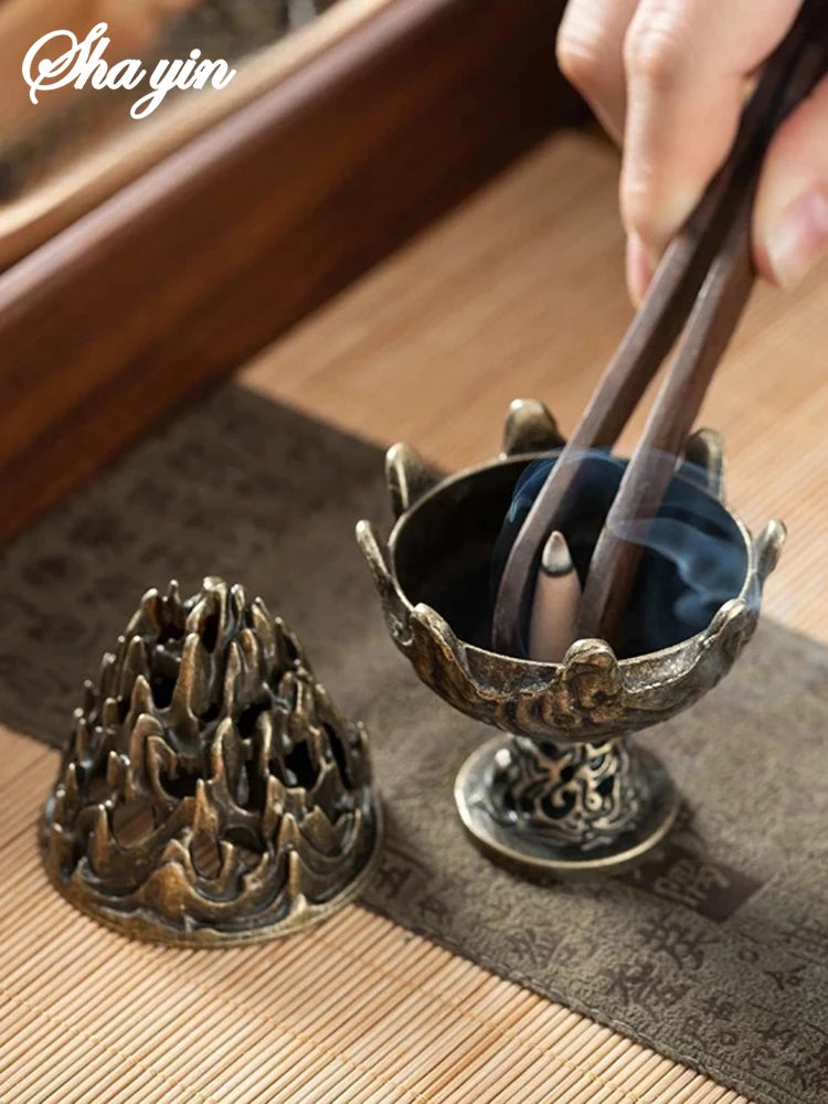 Boshan Incense Burner, Tabletop Ornament, Home Office Decor Collectible, Creative Portable Small Home Burner